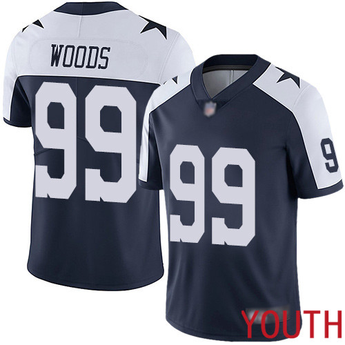 Youth Dallas Cowboys Limited Navy Blue Antwaun Woods Alternate #99 Vapor Untouchable Throwback NFL Jersey->women nfl jersey->Women Jersey